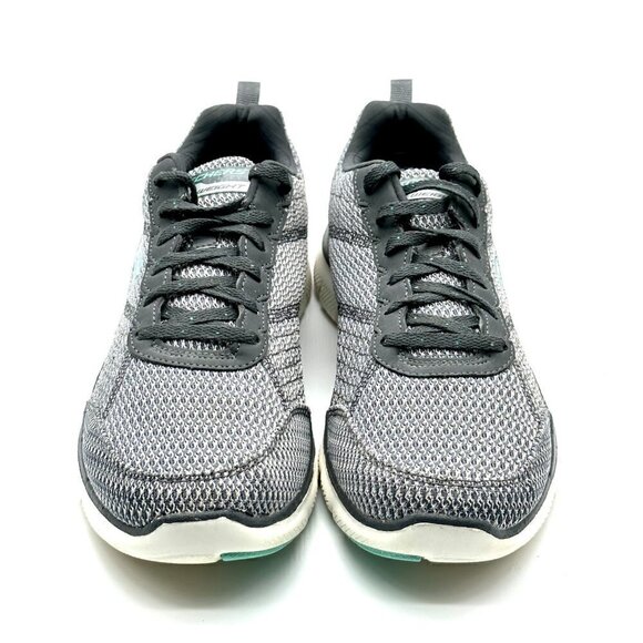 SKECHERS Duallite Foam Lite Weight Women's Sneakers Grey Size 10 - Picture 2 of 10